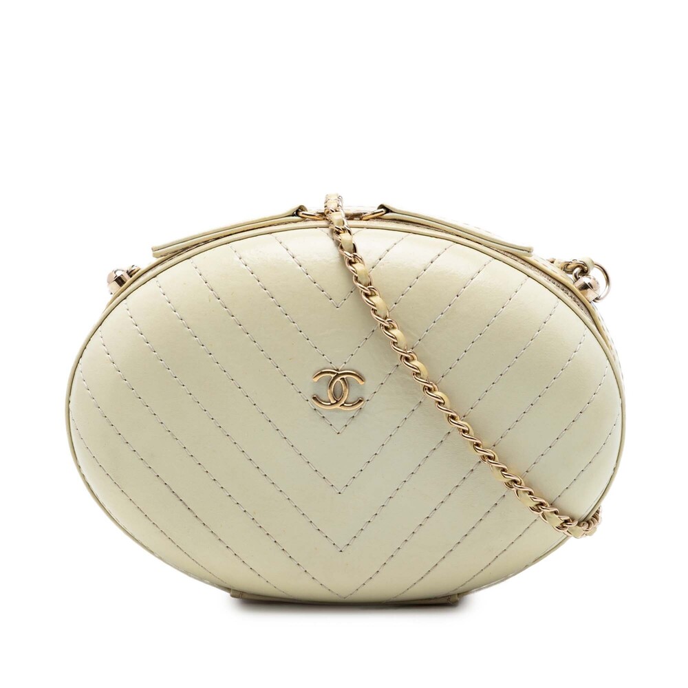 Pre-Loved Chanel Chevron Stitched Calfskin La Pausa Evening Bag